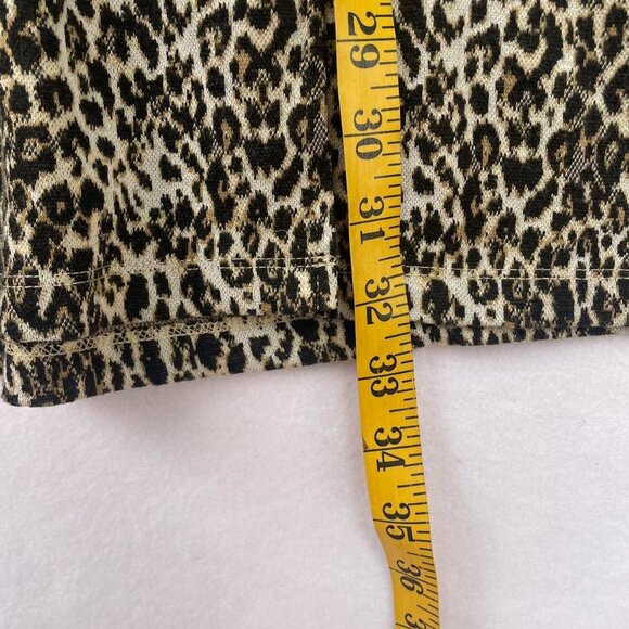 Mango MNG Cheetah Print Button Casual Shirt Dress Size M - Picture 6 of 7